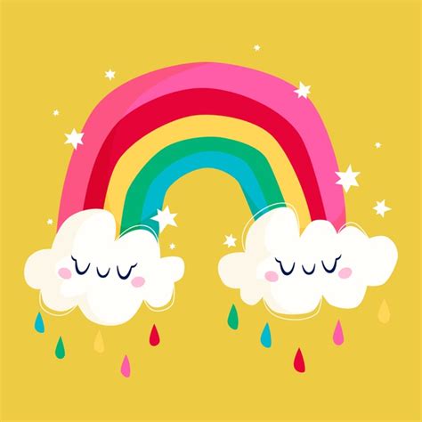 Klik hier voor my little pony regenboog 2. Regenboog met wolken | Gratis Vector
