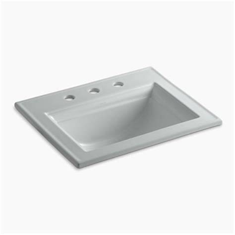 KOHLER Memoirs 22 75 In Ice Grey Self Rimming Sink With Stately Design