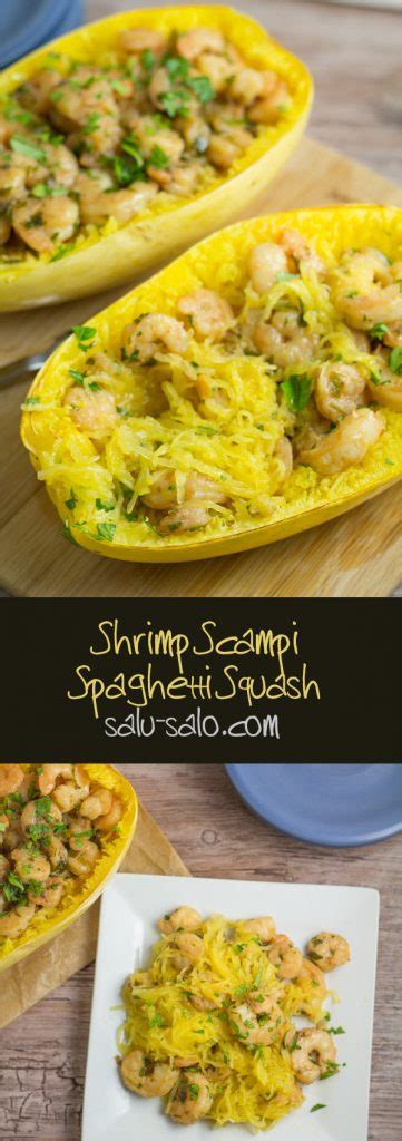 Shrimp Scampi Spaghetti Squash Salu Salo Recipes