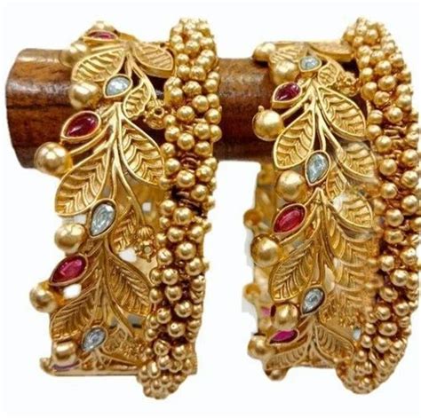 Golden Party Wear Round Ladies Brass Bangles Size 5inchdiameter At Rs 230pair In Mumbai
