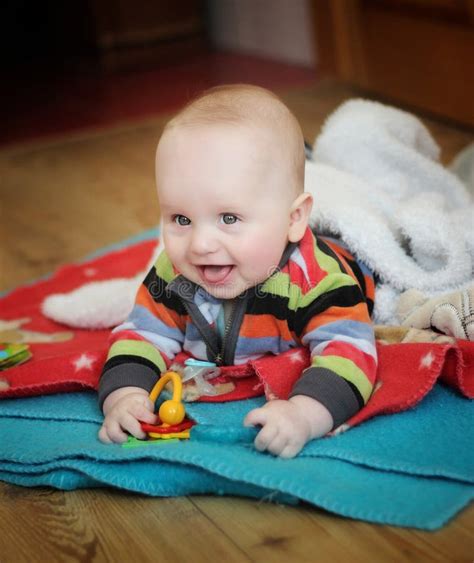 Baby Boy Playing With Toy Stock Photo Image Of Beautiful 183243054