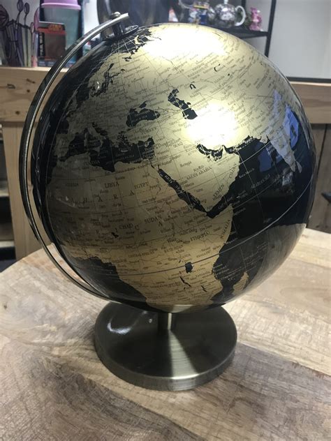 Extra Large Black And Gold Globe The Loft