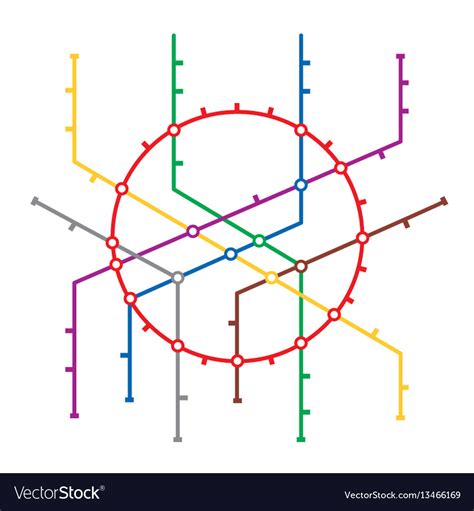 Metro Map Subway Design Template Royalty Free Vector Image