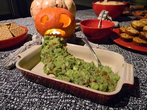 Graveyard taco dip best cheap fast healthy halloween party snack food idea marinated seafood salad good for health party menu dinner food recipe idea. With Our Powers Combined: Halloween Food Roundup