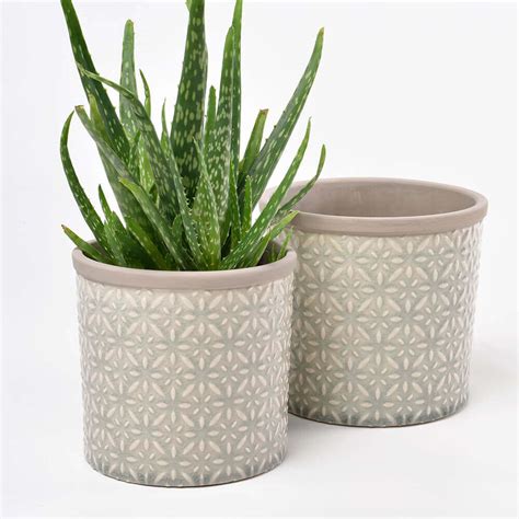 Tuscany Large Ceramic Plant Pot Grey Stonepencil