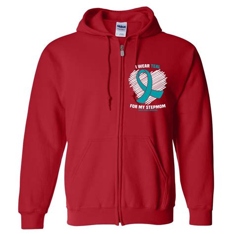 I Wear Teal For My Stepmom Sexual Assault Awareness T Full Zip Hoodie Teeshirtpalace