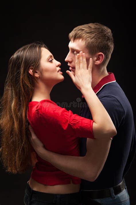 Portrait Of A Passionate Couple Stock Image Image Of Girl Face