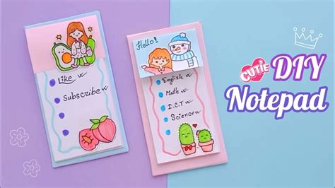 Diy Notepad How To Make Cute Note Notepad Paper Craft How To Make