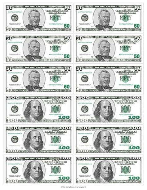 Printable Sheets Of Play Money Printable Blank World