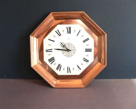 Copper Wall Clock By Coppercraft Guild Retro Geometric