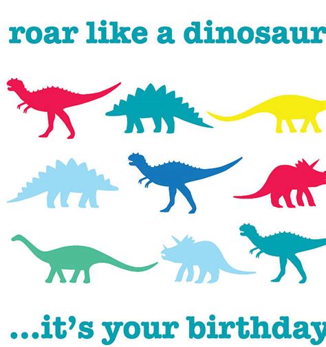 Download 2,738 birthday dinosaur stock illustrations, vectors & clipart for free or amazingly low dinosaur figures for designing birthday or dino party invitation, greeting card, sticker, banner, logo. 'roar Like A Dinosaur' Happy Birthday Card By Toby Tiger | notonthehighstreet.com