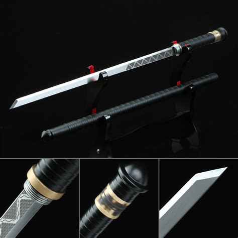 Handmade Spring Steel Straight Blade Chokuto Japanese Ninjato Ninja