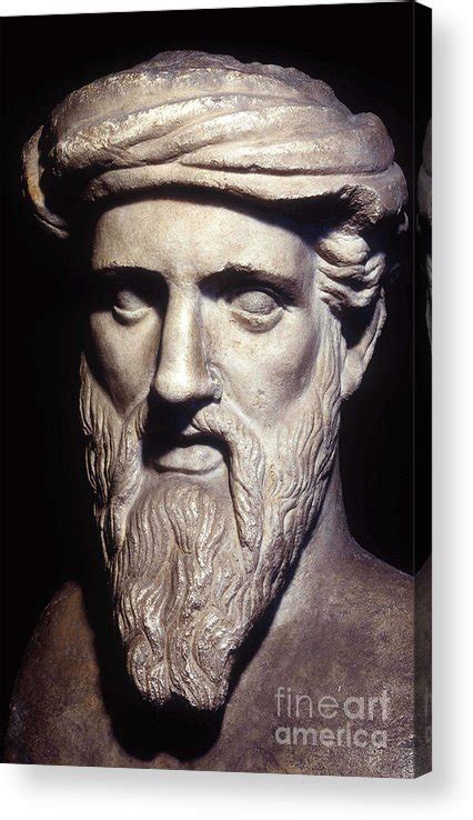 Bust Of Pythagoras Greek Philosopher And Mathematician Acrylic Print
