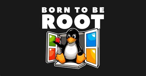 Linux - Tux Window - BORN TO BE ROOT - Linux - Posters and Art Prints ...