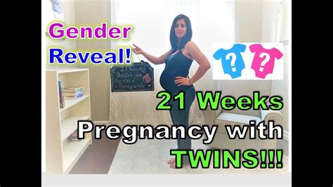 Gender Reveal And Pregnant With Twins At 21 Weeks Youtube