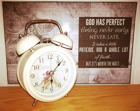 God Is Never Late Perfect Timing Clock Alarm Clock
