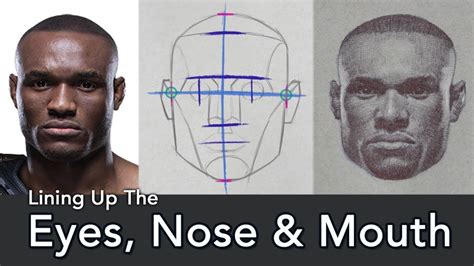 How To Line Up Facial Features Eyes Nose And Mouth Youtube