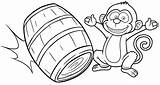 Monkey Happy Coloring Mitraland sketch template