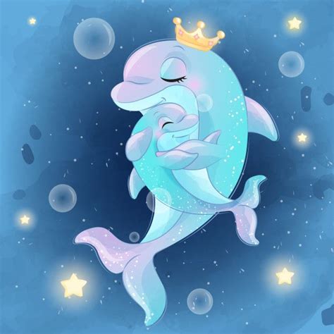 Cute Animated Dolphins