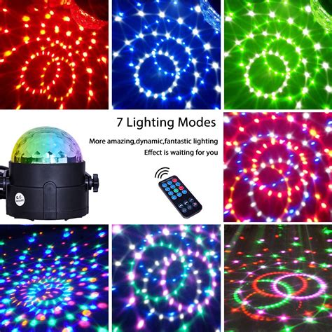 Comwinn Disco Lights Sound Activated Strobe Light Disco Ball Dj Lights