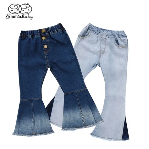 Emmababy Criança Crianças Bebê Menina Alargamento Bell Bottoms Calças