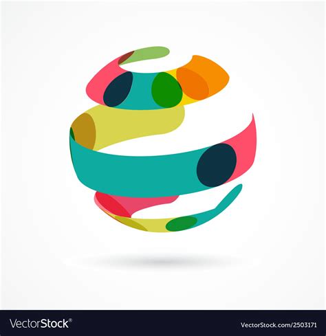 Abstract Colorful Globe Business Icon Royalty Free Vector