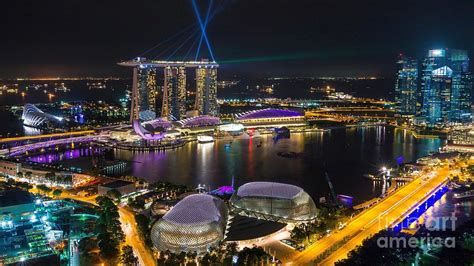 Singapore Nightlife Cityscape Ultra HD Photograph By Hi Res Fine Art