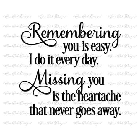 Remembering You Memorial Quote Svg File Svg Dxf Png For Cameo Etsy In