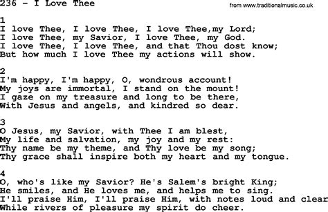 Adventist Hymnal Song 236 I Love Thee With Lyrics Ppt Midi Mp3