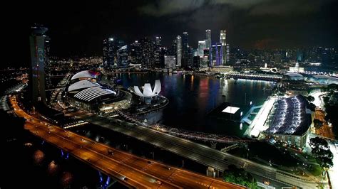 Landscape Lights City Cityscape Bay Night Architecture Singapore