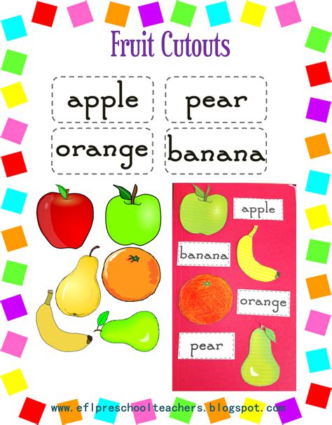 ESL/EFL Preschool Teachers: Fruit Theme for the ELL