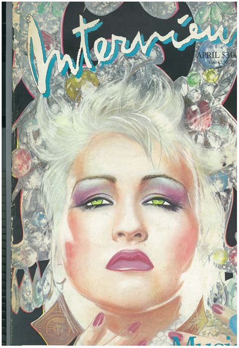 1986 Andy Warhols Interview Magazine Cindy Lauper Cyndi Lauper