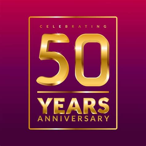 Premium Vector 50 Years Anniversary Vector Banner Template Birthday