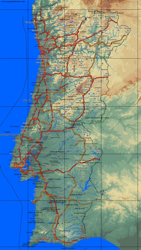 Die ansicht kann ganz einfach über den schieberegler links oben auf der karte heran. Karten und Stadtpläne Portugal