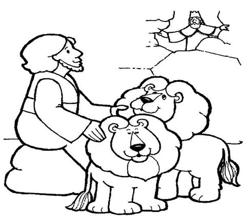 Daniel And The Lions Den Coloring Page Daniel And The