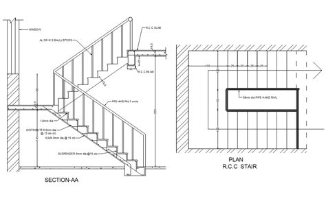 Staircase Section And Elevation Design Drawing Autocad File Cadbull My Xxx Hot Girl