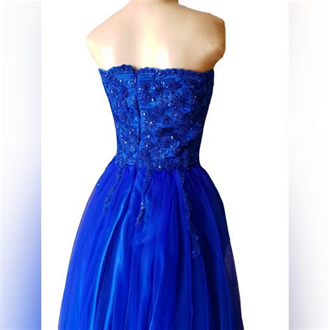 Royal Blue Boobtube Tulle Matric Dance Dress Marisela Veludo