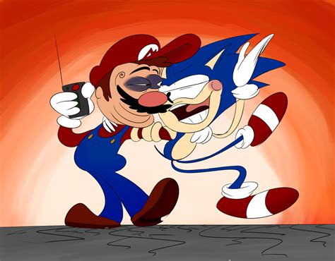 Mario And Sonic Are Very Good Friends By Arobotnamedjoe On Deviantart