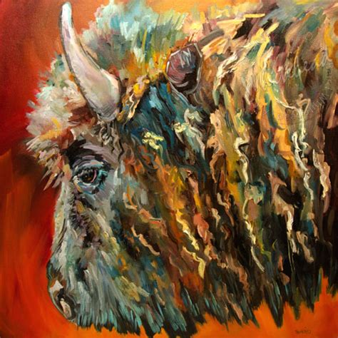 Diane Whitehead Art Out West Not A Painting A Day Bison Wild Life