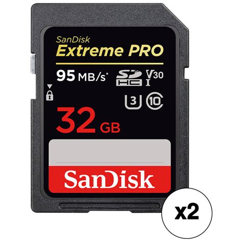 Sandisk 32gb Extreme Pro Sdhc Uhs I Memory Card 2 Pack Bandh