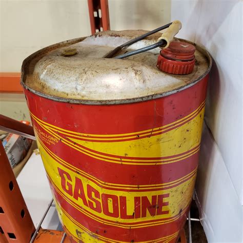 Vintage Gasoline Metal Can Big Valley Auction