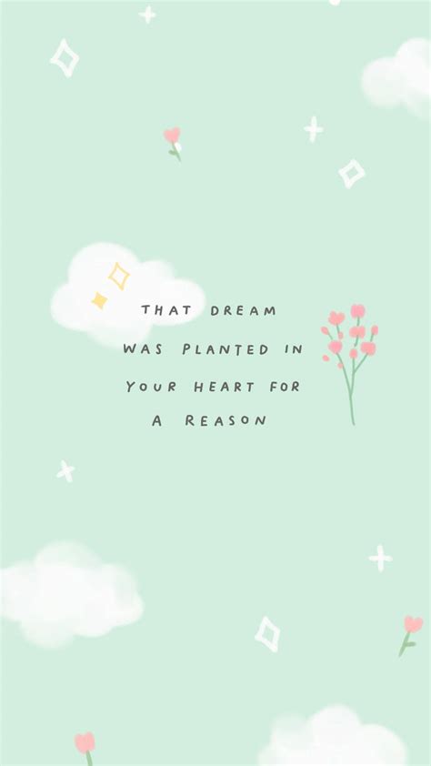 Download Pastel Green Sparkles Cute Positive Quotes Wallpaper