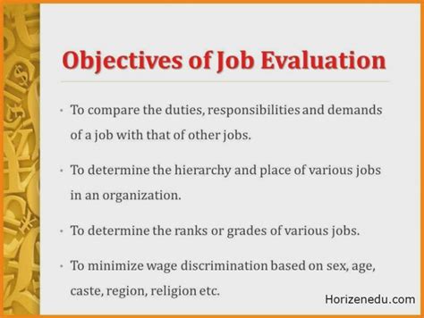 The concept of career management discussing the topic: Job Evaluation Definition Methods Objective | Job