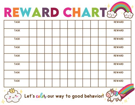Printable Rewards Chart For Behavior Printable World Holiday