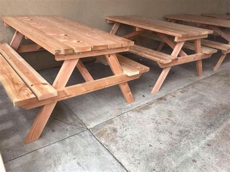 Buy Hand Made Picnic Tables Made To Order From Elons Custom Furniture