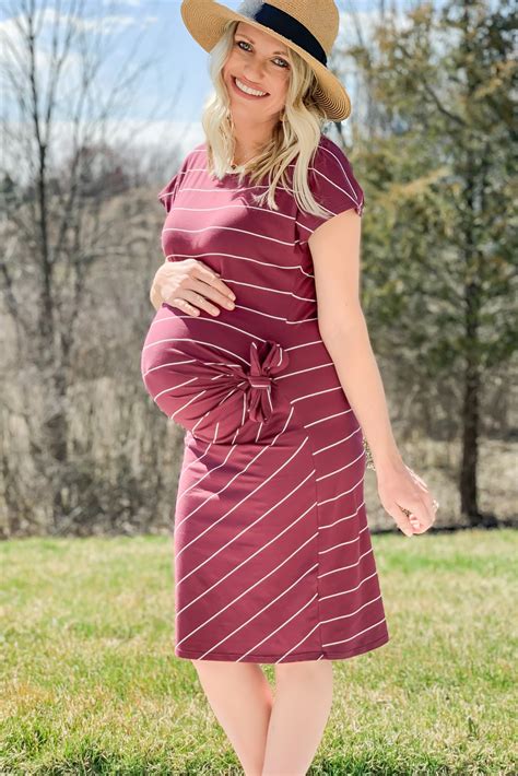 fitted maternity dress an easy outfit for your third trimester thrifty wife happy life