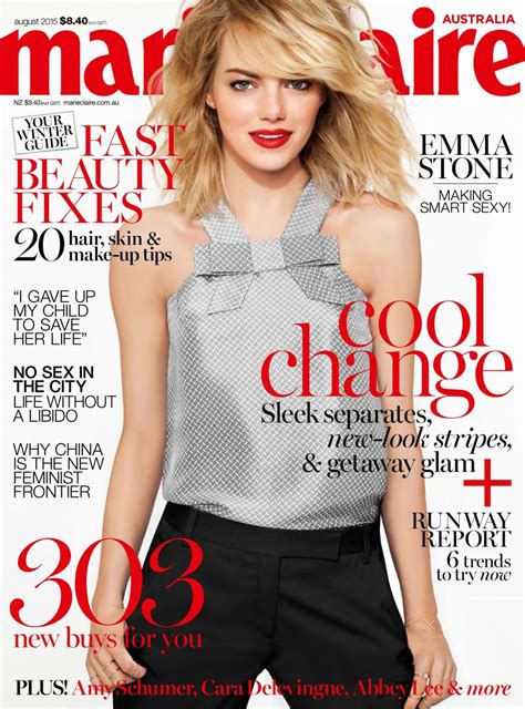 Emma Stone In Marie Claire Magazine Australia August 2015 Issue