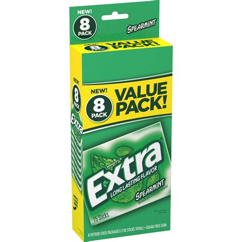Extra Spearmint Sugar Free Gum Bulk Gum Value Pack 8 Pk