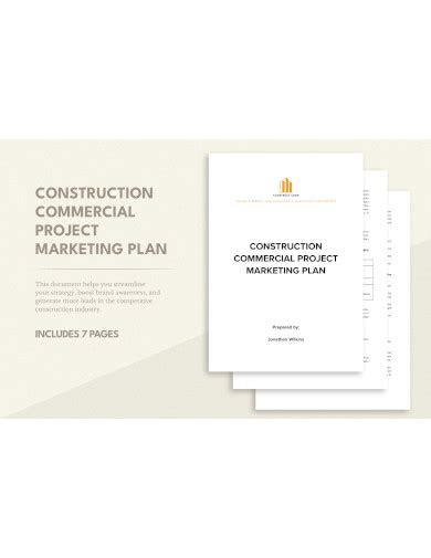 Sample Construction Marketing Plan In Ms Word