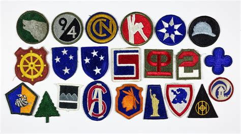Lot American Army Shoulder Patches
